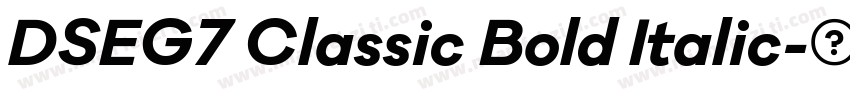 DSEG7 Classic Bold Italic字体转换